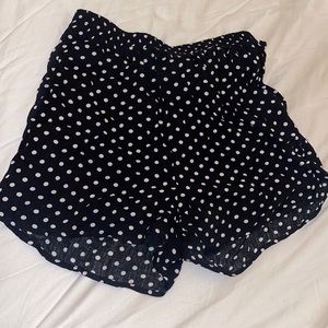 Polka dot flowy shorts